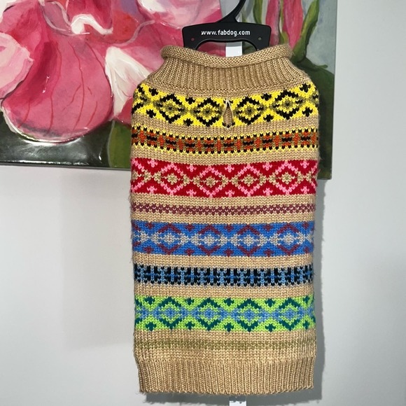 Aztec Pet Sweater Size S or M by Fab Dog Dog Label - Picture 16 of 16
